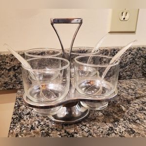 Vintage Mid Century Modern Lazy Susan Condiment Server